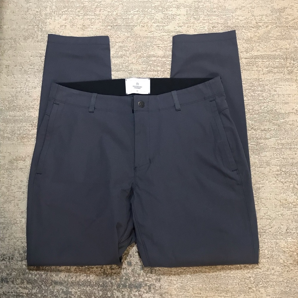 NWOT Reigning Champ Primeflex Water Repellent Straight Leg Trousers Sz 34 - Picture 2 of 12